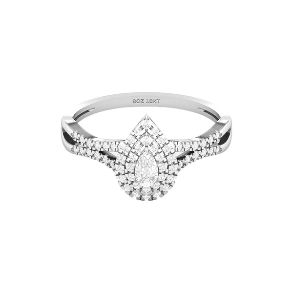 Item | Buy Natalie Pear Natural Diamond Engagement Ring | SPOP Enterprise Global